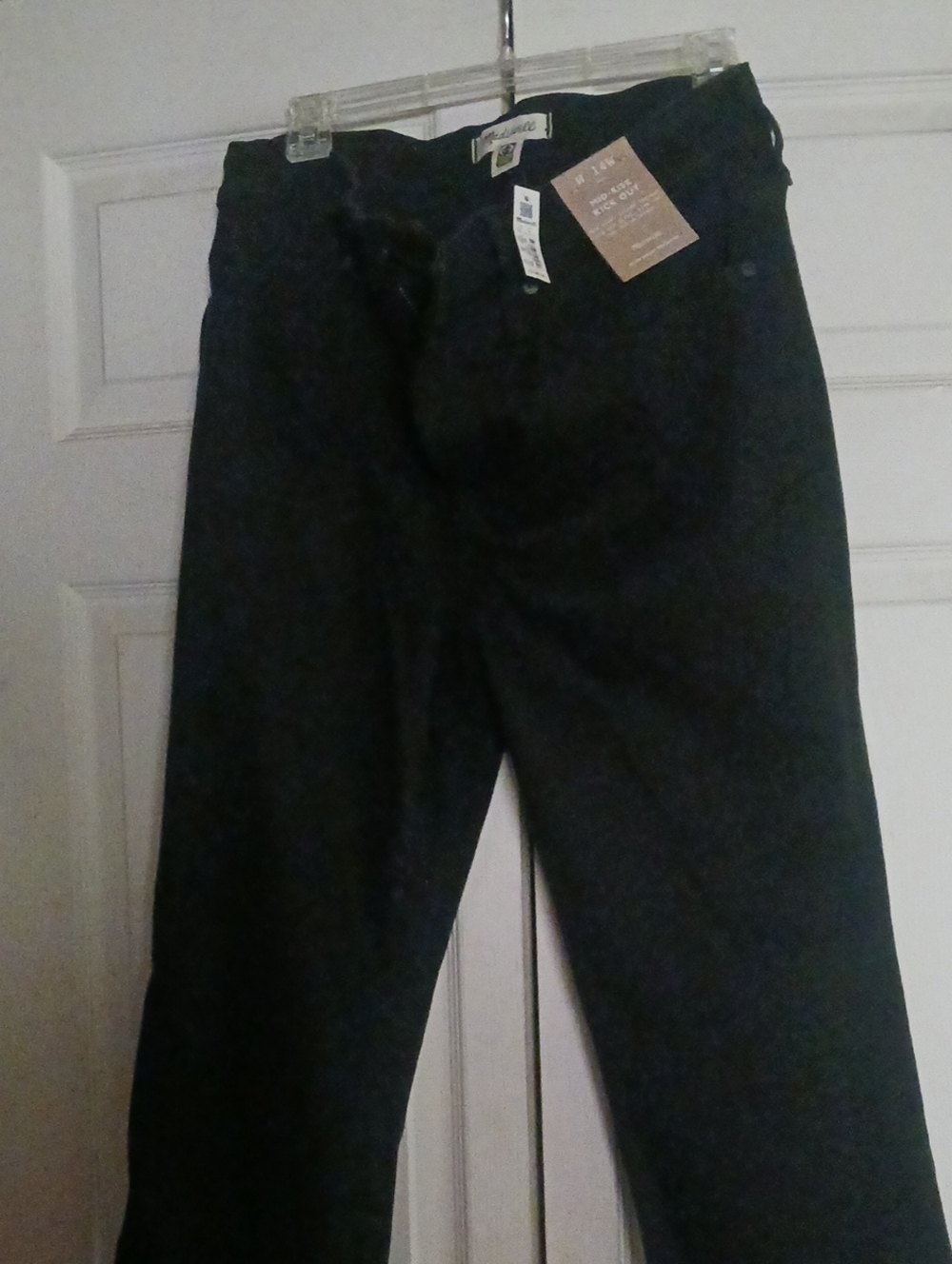 Madewell Black Mid-Rise Kick Out Jeans